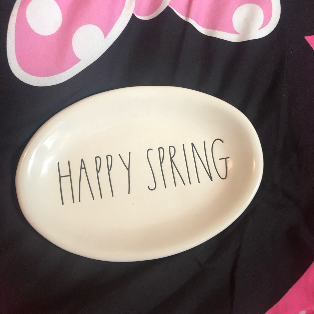 Rae Dunn happy spring oval